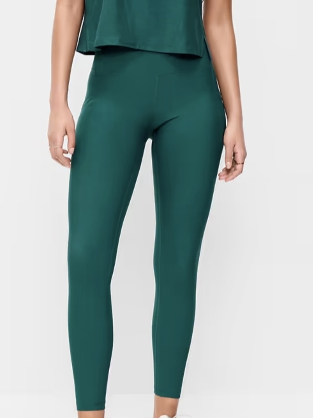 Old Navy Dark Green High-Waist Active Leggings
